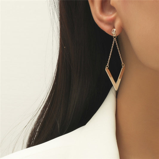 Long Elegant Zircon Earrings